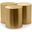 Dimple 3 Piece Coffee Table In Gold