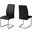 Dining Chair Set Of 2 In Black Leather Look I 1076