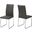 Dining Chair Set Of 2 In Grey Leather Look I 1094