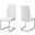 Dining Chair Set Of 2 In White Leather Look I 1075