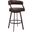 Dione 30 Inch Bar Height Barstool In Auburn Bay and Brown Faux Leather