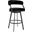 Dione 30 Inch Bar Height Barstool In Mineral Finish and Vintage Black Faux Leather