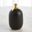 Dipped Golden Crackle And Black Cylinder Small Vase
