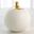 Dipped Golden Crackle And White Sphere Large Vase In Gold