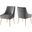 Discern Gray Upholstered Performance Velvet Dining Chair Set of 2