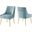 Discern Light Blue Upholstered Performance Velvet Dining Chair Set of 2 EEI-4148-LBU
