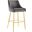 Discern Performance Velvet Bar Stool In Gray