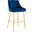 Discern Performance Velvet Bar Stool In Navy