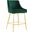 Discern Performance Velvet Counter Stool In Green