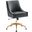 Discern Performance Pleated Back Velvet Office Chair In Gray