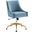 Discern Performance Velvet Office Chair In Light Blue