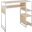 Display Bar Height Table With Storage In Natural Wood