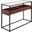 Display Console Table in Black Metal, Walnut Wood, and Clear Glass
