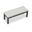 District 2-Seater Dining Bench In Canvas Natural and Slate