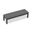 District 3-Seater Dining Bench In Canvas Charcoal and Slate