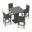 District 5 Piece Bar Set In Canvas Charcoal and Slate