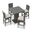District 5 Piece Bar Set In Canvas Flax and Slate