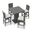 District 5 Piece Bar Set In Canvas Natural and Slate