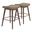 Divat Barstool Set of 2 In Taupe and Walnut
