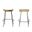 Diya 24.5 Inch Counter Stool - Set of 2 In Natural Seat and Black Base