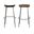 Diya 30.5 Inch Barstool - Set of 2 In Chestnut Seat and Black Base