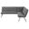 Dodson Fabric Upholstered L-Shaped Nook Dining Bench In Grey