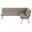 Dodson Fabric Upholstered L-Shaped Nook Dining Bench In Taupe