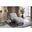 Dominic 36 Inch Chaise with USB In Nickel and Grey