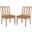Dominica Wooden Outdoor Dining Chair Set of 2 In Natural and Brown