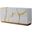 Domitianus Wood Sideboard With Gold Accents In White