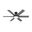 Donatella 52 Inch Ceiling Fan with LED Light Kit and Handheld Remote In Matte Black and Dark Gray Oak