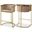 Donatella Velvet Stool In Beige