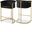 Donatella Velvet Stool In Black