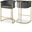 Donatella Velvet Stool In Grey
