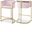 Donatella Velvet Stool In Pink