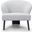 Donato Accent Chair In Light Grey Fabric