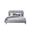 Donna King Upholstered Bed In Grey