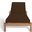 Donnamaria Wicker Sun Lounger In Natural and Dark Brown