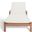 Donnamaria Wicker Sun Lounger In Natural and White