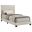 Dorian Fabric Upholstered Twin Panel Bed In Cream