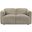 Dorset Fabric Upholstered Round Track Arm Loveseat In Brown