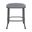 Dortmund 26 Inch Counter Height Backless Stool In Lustrous Silver White and Charcoal Gray