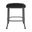 Dortmund 26 Inch Counter Height Backless Stool In Lustrous Silver White and Licorice Black