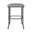 Dortmund 30 Inch Bar Height Backless Stool In Lustrous Silver White and Charcoal Gray