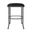 Dortmund 30 Inch Bar Height Backless Stool In Lustrous Silver White and Licorice Black