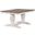 Trestle Transitional Dining Table In Cocoa Brown and Cotton White
