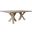 Double Tripod Base Rectangle Dining Table In Cerused Oak