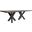 Double Tripod Base Rectangle Dining Table In Smoke Grey Oak
