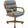 Douglas Caster Swivel Tilt Fabric Dinning Chair with Farbic In Chestnut and Ash
