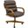 Douglas Caster Swivel Tilt Fabric Dinning Chair with Farbic In Chestnut and Mocha